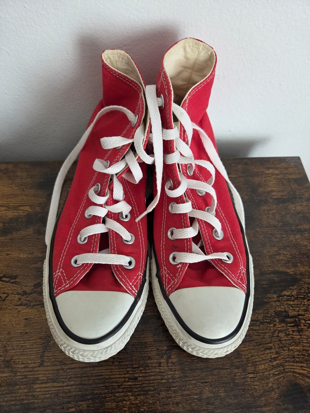 Converse High Top Red Sneakers - Mens 5 Womens 7